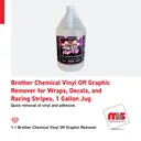 Brother Chemical Vinyl Off Graphic Remover for Wraps, Decals, and Racing Stripes, 1 Gallon Jug