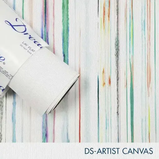 [DS-ARTCS20-54100] 54'' x 100 Yards Roll - DreamScape Premium Polymeric Printable White Vinyl WallWrap - Artist Canvas Texture - 17.0 Mil - Clear Back Permanently Repositionable Adhesive