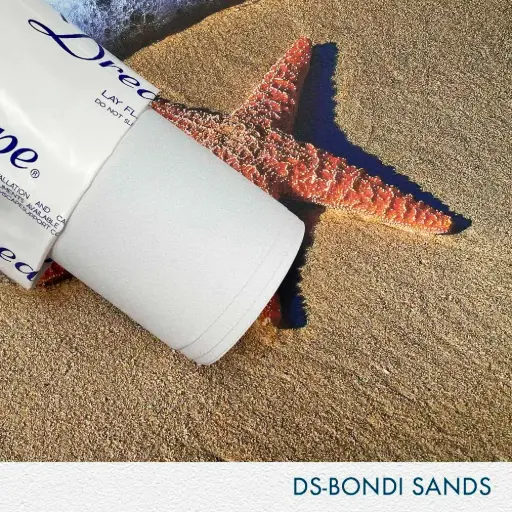 [DS-BOSD20-5450] 54'' x 50 Yards Roll - DreamScape Premium Polymeric Printable White Vinyl WallWrap - Bondi Sands Texture - 17.0 Mil - Clear Back Permanently Repositionable Adhesive