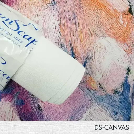 [DS-CNVS20-54100] 54'' x 100 Yards Roll - DreamScape Premium Polymeric Printable White Vinyl WallWrap - Canvas Texture - 27.0 Mil - Clear Back Permanently Repositionable Adhesive