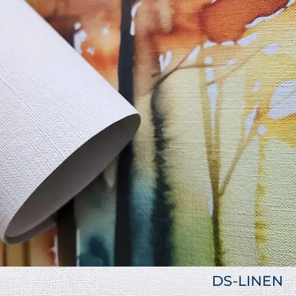 27'' x 5 Yards Roll - DreamScape Premium Polymeric Printable White Vinyl WallWrap - Linen Texture - 27.0 Mil - Clear Back Permanently Repositionable Adhesive