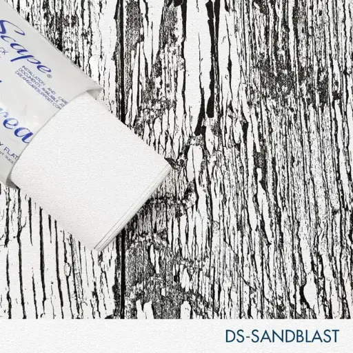 [DS-SDBL20-54100] 54'' x 100 Yards Roll - DreamScape Premium Polymeric Printable White Vinyl WallWrap - Sandblast Texture - 27.0 Mil - Clear Back Permanently Repositionable Adhesive