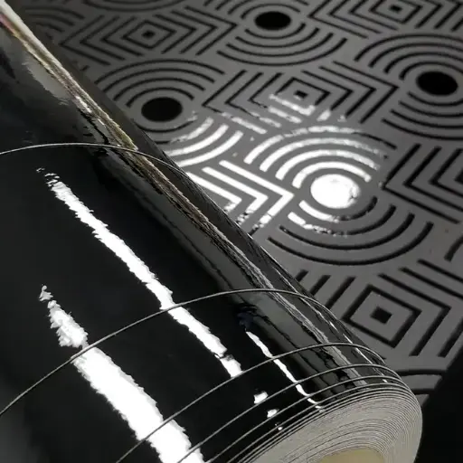 [DS-BKFL20-54100] 54'' x 100 Yards Roll - DreamScape Premium Polymeric Printable White Vinyl WallWrap - Black Flash Texture - 16.0 Mil - Clear Back Permanently Repositionable Adhesive