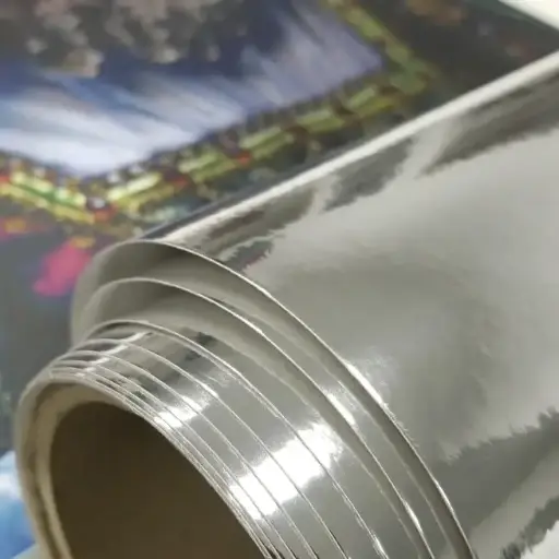 [DS-SVFL20-5425] 54'' x 25 Yards Roll - DreamScape Premium Polymeric Printable White Vinyl WallWrap - Silver Flash Texture - 16.0 Mil - Clear Back Permanently Repositionable Adhesive