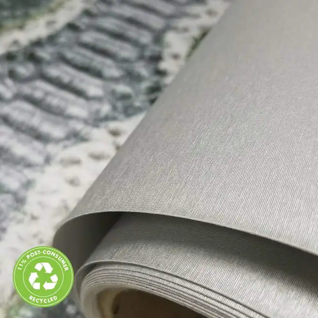 27'' x 5 Yards Roll - DreamScape Premium Polymeric Printable White Vinyl WallWrap - Satara Steel Texture - 16.5 Mil - Clear Back Permanently Repositionable Adhesive