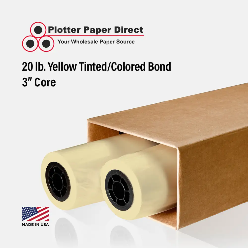 20 Lb Yellow Tinted Engineering Bond - 3'' Core