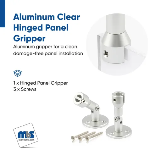 Hinged Aluminum Panel Grippers for 3/16" Thick Material