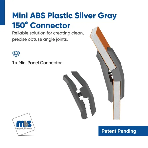 150 Degree Mini Panel Connector for 1/4'' and 1/2'' Panels