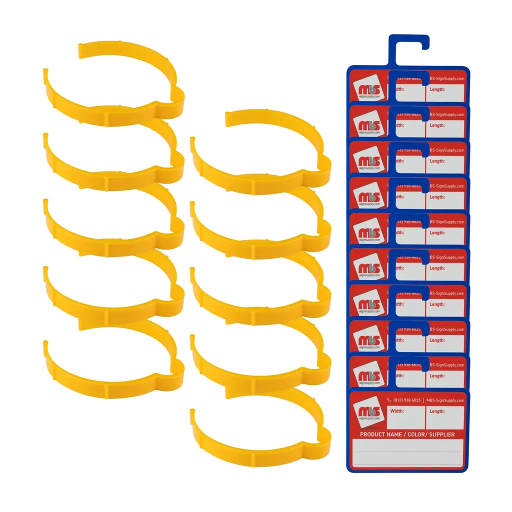 Vinyl Roll Retaining Clips for 4'' to 6'' Rolls With Dry Erase Media Card