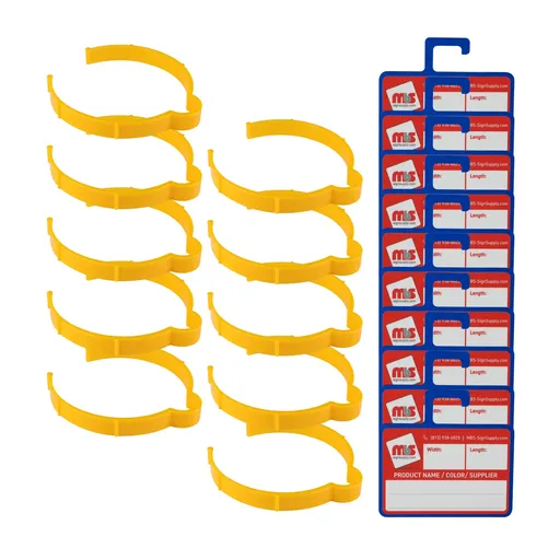 Vinyl Roll Retaining Clips for 4'' to 6'' Rolls With Dry Erase Media Card