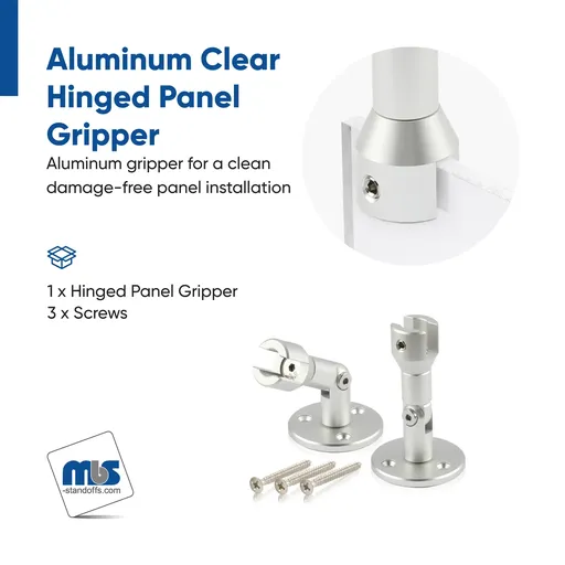 Hinged Aluminum Panel Grippers for 3/8" Thick Material