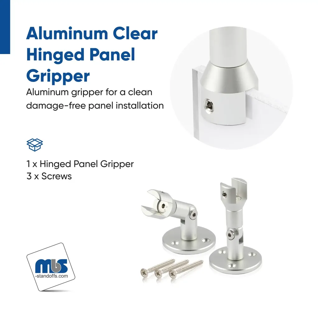 Hinged Aluminum Panel Grippers for 1/2" Thick Material