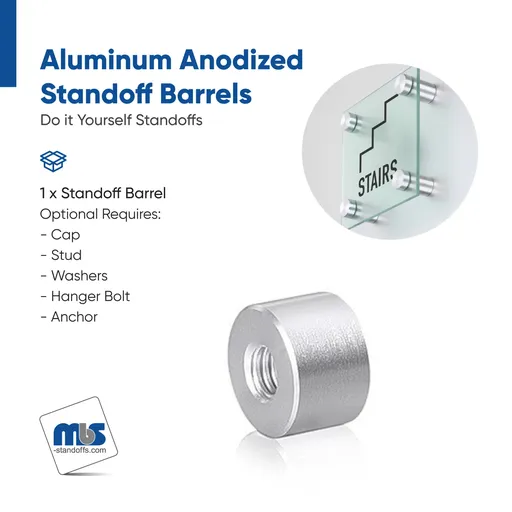 3/4" Diameter, 5/16-18 Threaded Barrels - 3/8" Hole Required