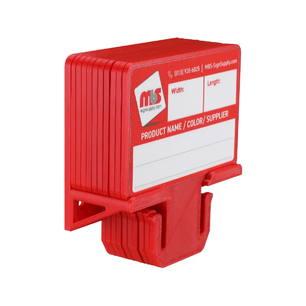 Kit Of 10 2'' Rewritable Mbs-Sign Supply Media Cards with Magnetic Wall Organizer