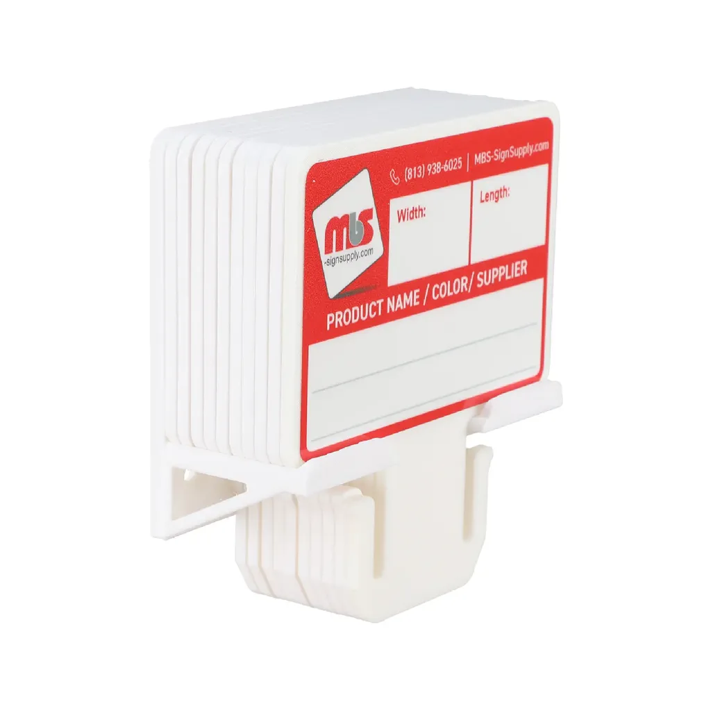 Kit Of 10 2'' Rewritable Mbs-Sign Supply Media Cards with Magnetic Wall Organizer