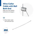 Wine Cellar Cable With Ball Ends