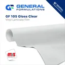 General Formulations 105 Gloss Optically Clear Overlaminate w/ Permanent Adhesive Vinyl