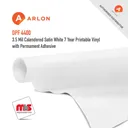 Arlon DPF 4400 Calendered Satin White 7 Year Printable Vinyl w/ Permamnent Adhesive