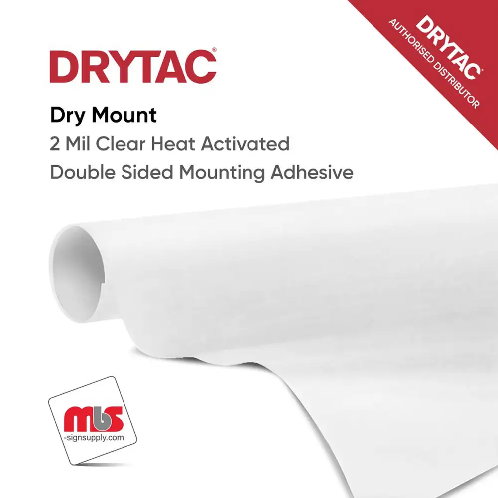 Drytac Clear Heat Activated Double Sided Mounting Adhesive