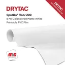 Drytac SpotOn Floor Calendered Matte White Printable PVC Film w/ Clear Removable Adhesive