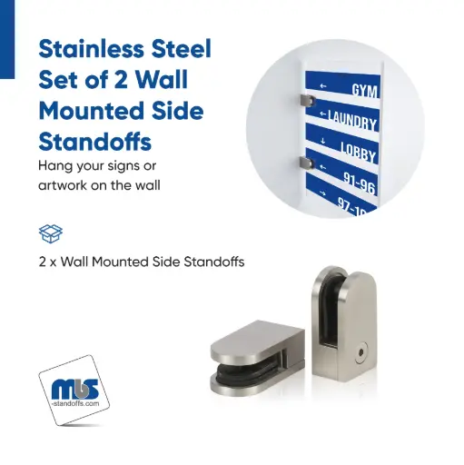 [100.320] Set of 2 Projecting Wall Clamps for 5/16" Thick Material