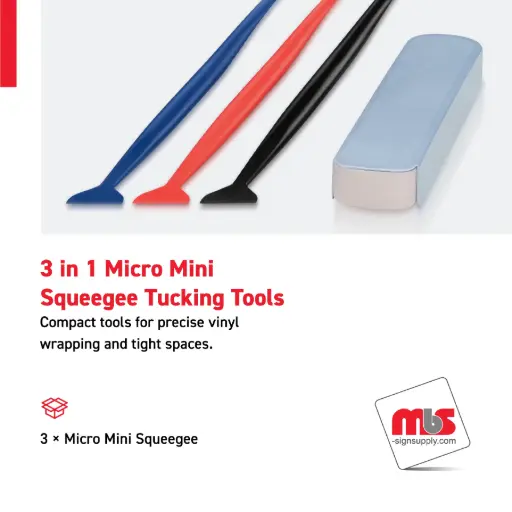 [SQ-0215] 3 in 1 Micro Mini Squeegee Tucking Tools (Soft / Medium / Hard)