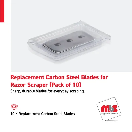 [CT-0506] Replacement Carbon Steel Blades for Razor Scraper (Pack of 10)
