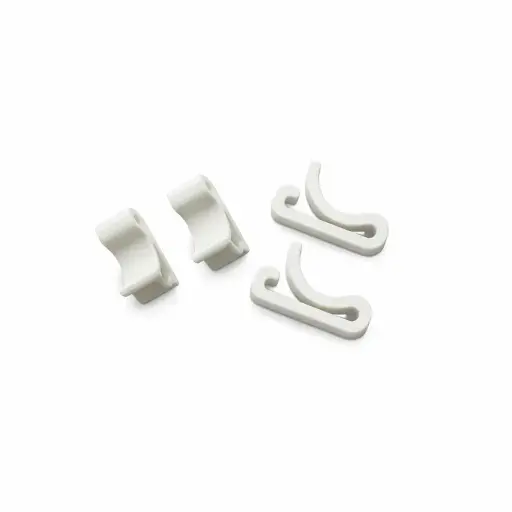 [FC075-075PW] 3/4'' x 3/4'' x 1/8'' White Plastic Frame Clips (accepts up to 1/8'' thickness)