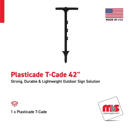 [PC-TCADE-BK] Plasticade 42'' T-Cade