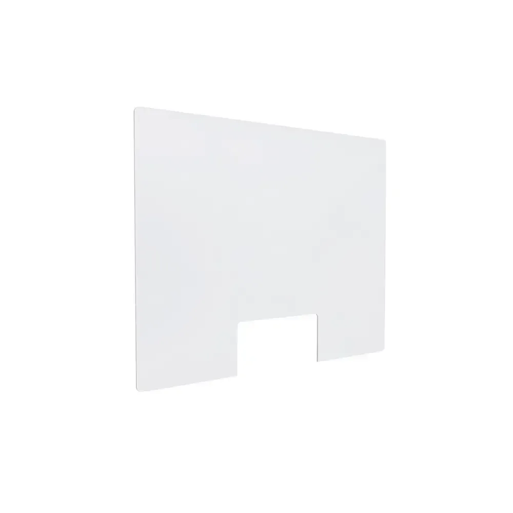 Clear Acrylic Sneeze Guard 23-1/2'' Wide x 35'' Tall (10'' x 5'' Cut Out) x 0.157'' Thickness