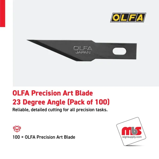 [CT-0519] Olfa Precision Art Blade 23 Degree Angle (Pack of 100)