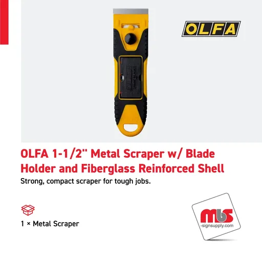 [SP-0111] Olfa 1-1/2'' Metal Scraper w/ Blade Holder and Fiberglass Reinforced Shell