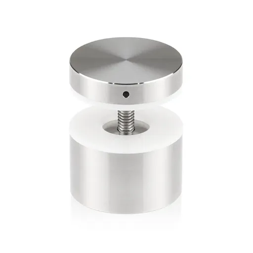 [SF-50M8] 2'' Diameter 304 Stainless Steel Satin Brushed Glass Standoff [Required Material Hole Size: 7/16'']