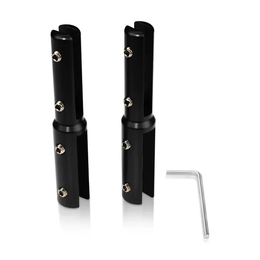 [100.2639MB] ''Set of 2,  Clamp, Aluminum Matte black Anodized Finish, to Accommodate 1/4'' to 3/8'', M6 Set screw need 3mm Allen Wrench''