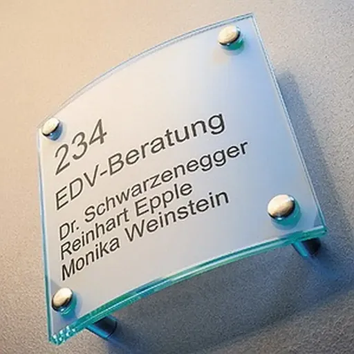 [FS17] Full Set Wall Standoffs Sizes 6'' x 6'' Curved Glasses, 1'' Standoff