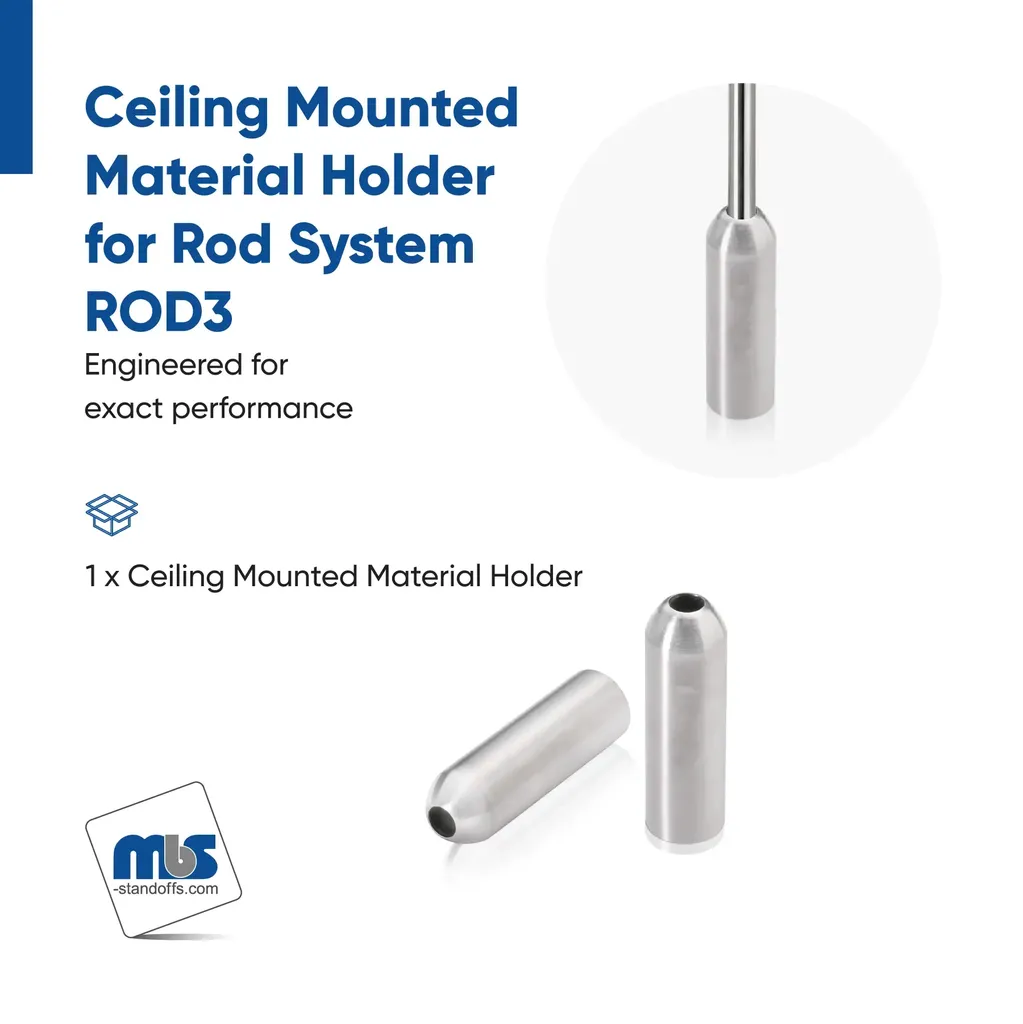Ceiling Mounted Material Holder for Rod System ROD3 