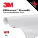 54'' x 50 Yards 3M™ IJ63 Scotchcal™ 3.2 Mil Calendered Unpunched 1 year Indoor/Outdoor Matte White Printable Vinyl (Color Code 020)