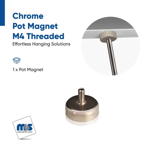 [MR20NI] 3/4'' Pot Magnet (Inside use only) Threaded M4